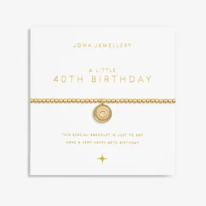 A LITTLE HAPPY 40TH BIRTHDAY GOLD BRACELET
