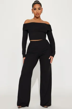 Always A Beauty Pant Set - Black