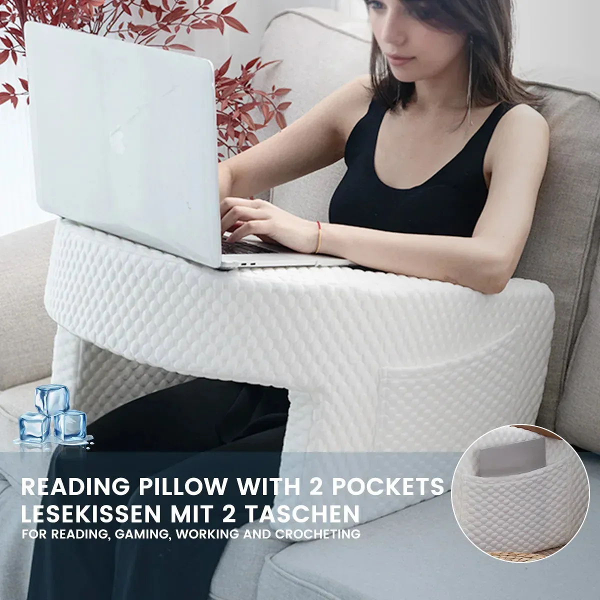 Arm Rest Lap Desk Pillow