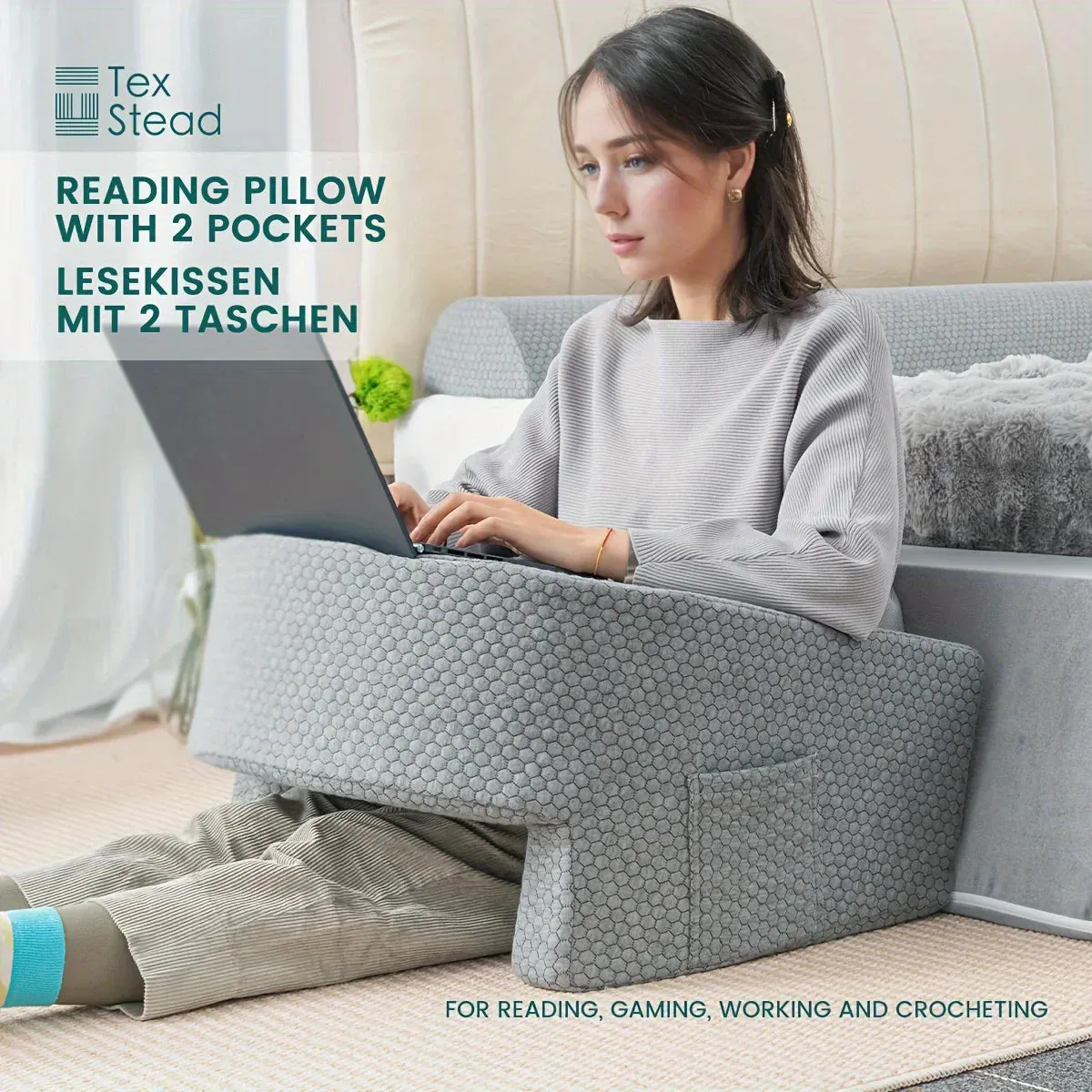 Arm Rest Lap Desk Pillow