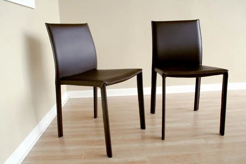 Baxton Studio Burridge Leather Dining Chair