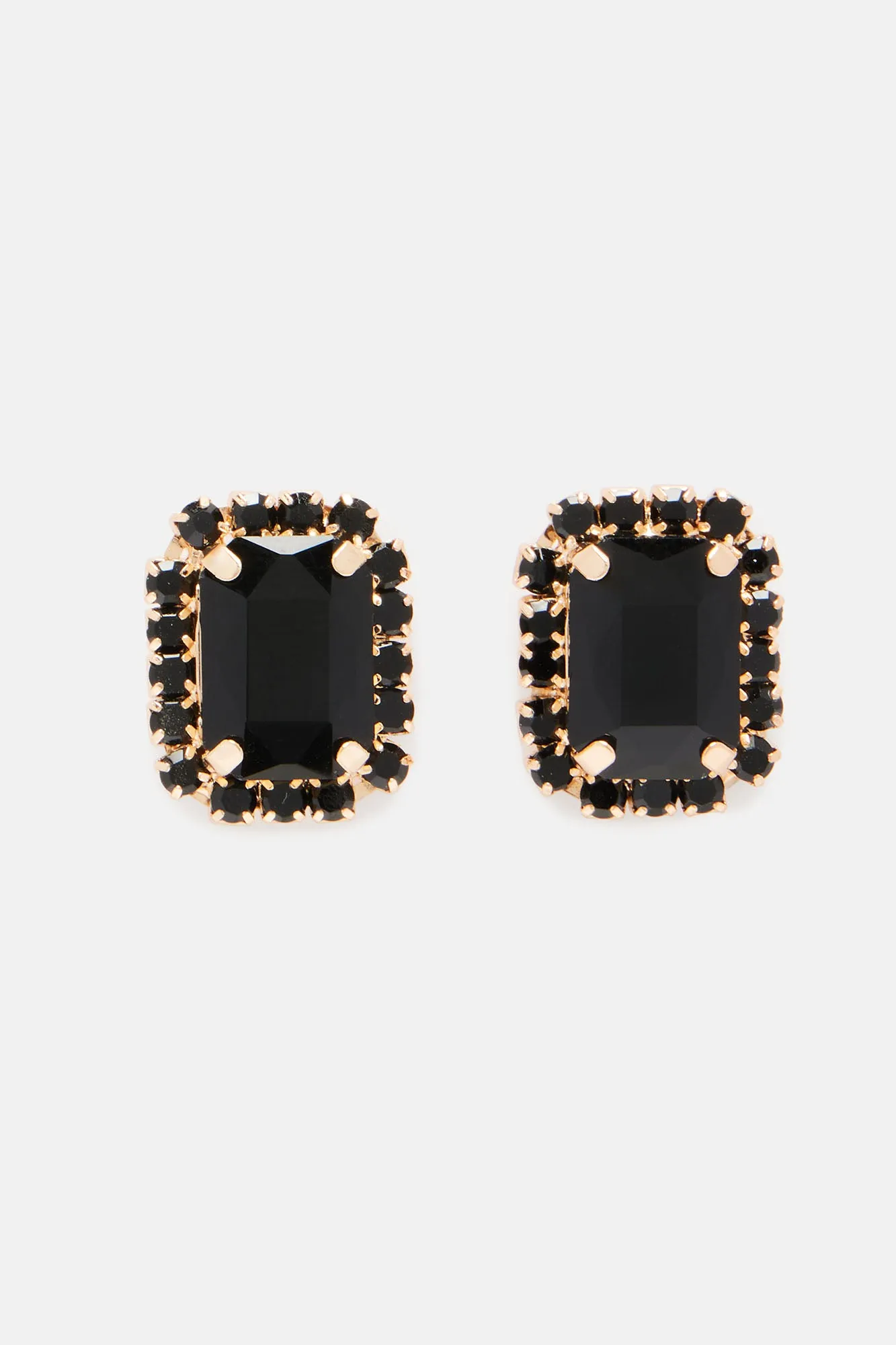 Beauty Queen Necklace and Earring Set - Gold/Black