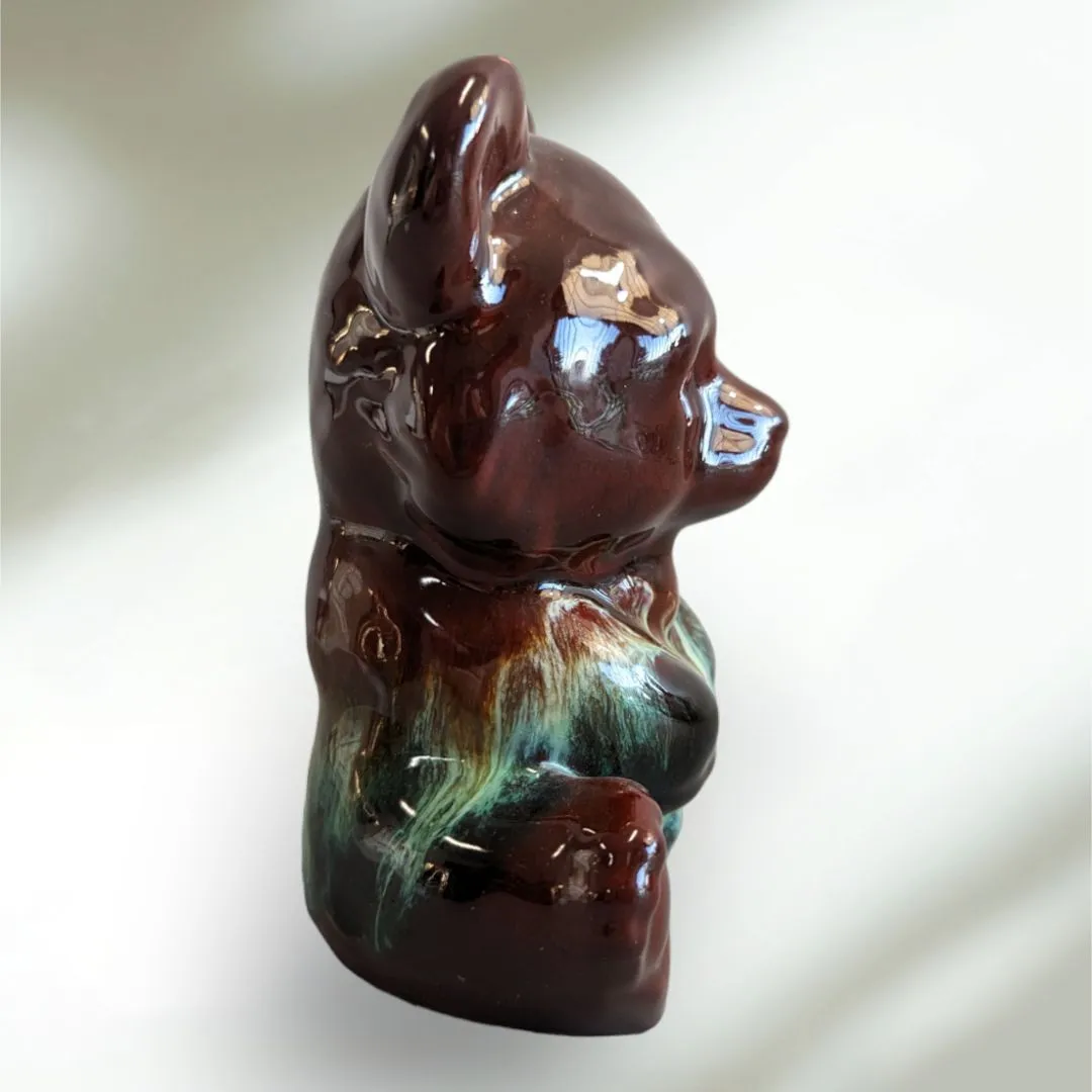 Blue Mountain Pottery - Beautiful Drip Glaze Pottery Teddy Bear