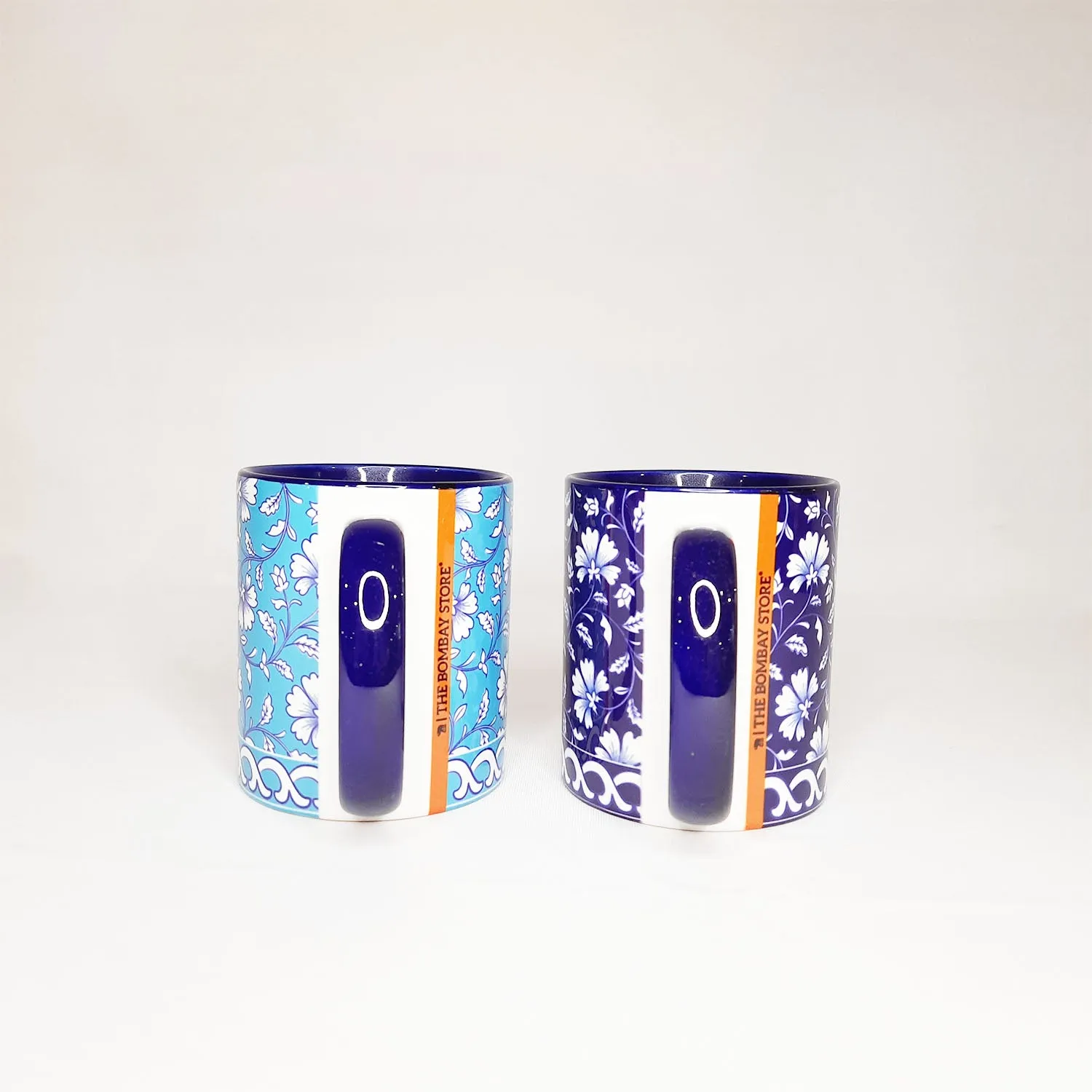 Blue Pottery Indigo & Turq Coffee Mugs Set of 2 (300 ml each)
