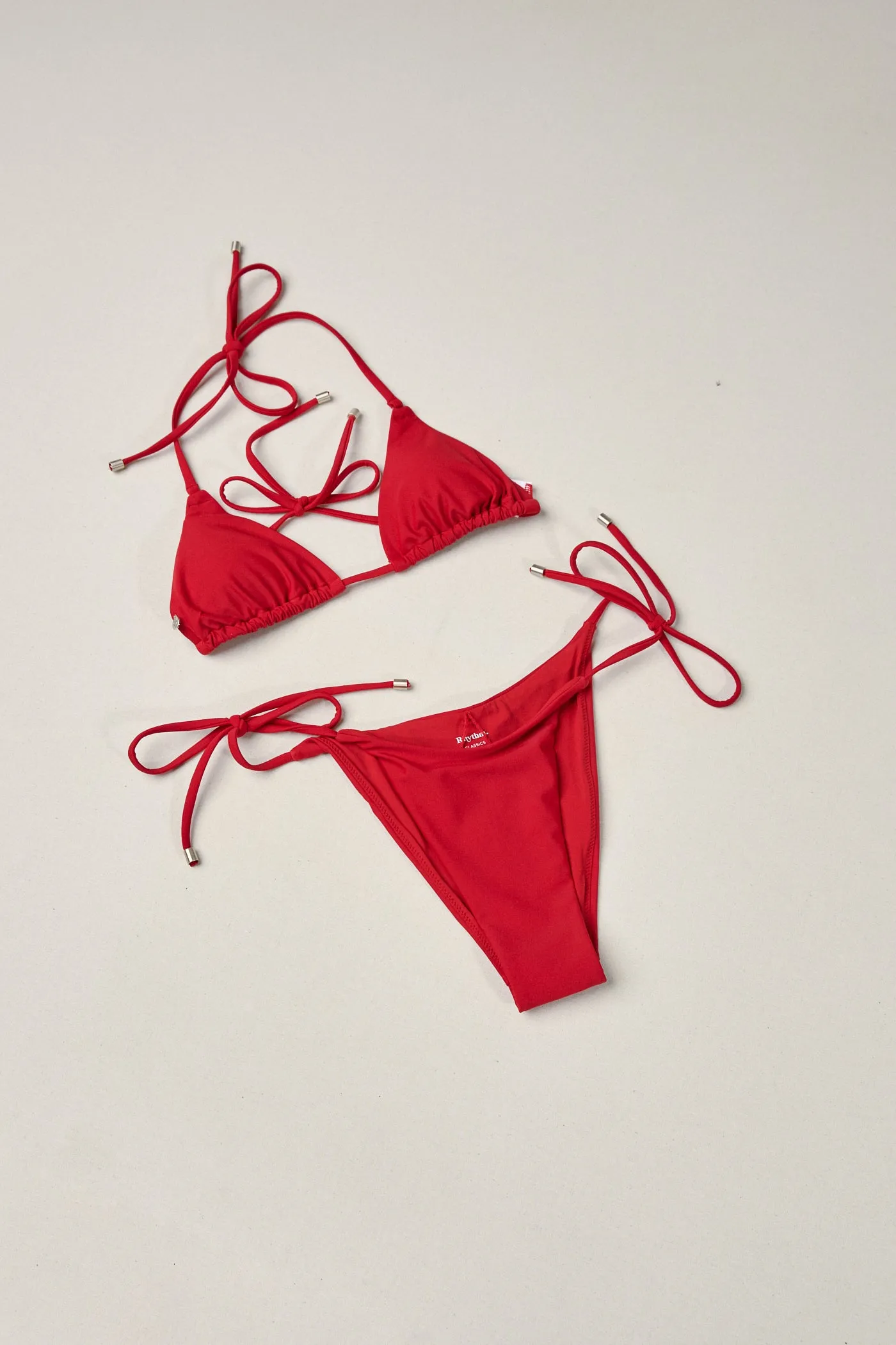 Classic Tie Side Hi Cut Pant Cherry