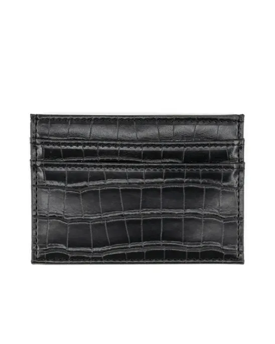 Croc Card Holder- Black
