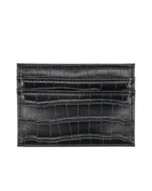 Croc Card Holder- Black