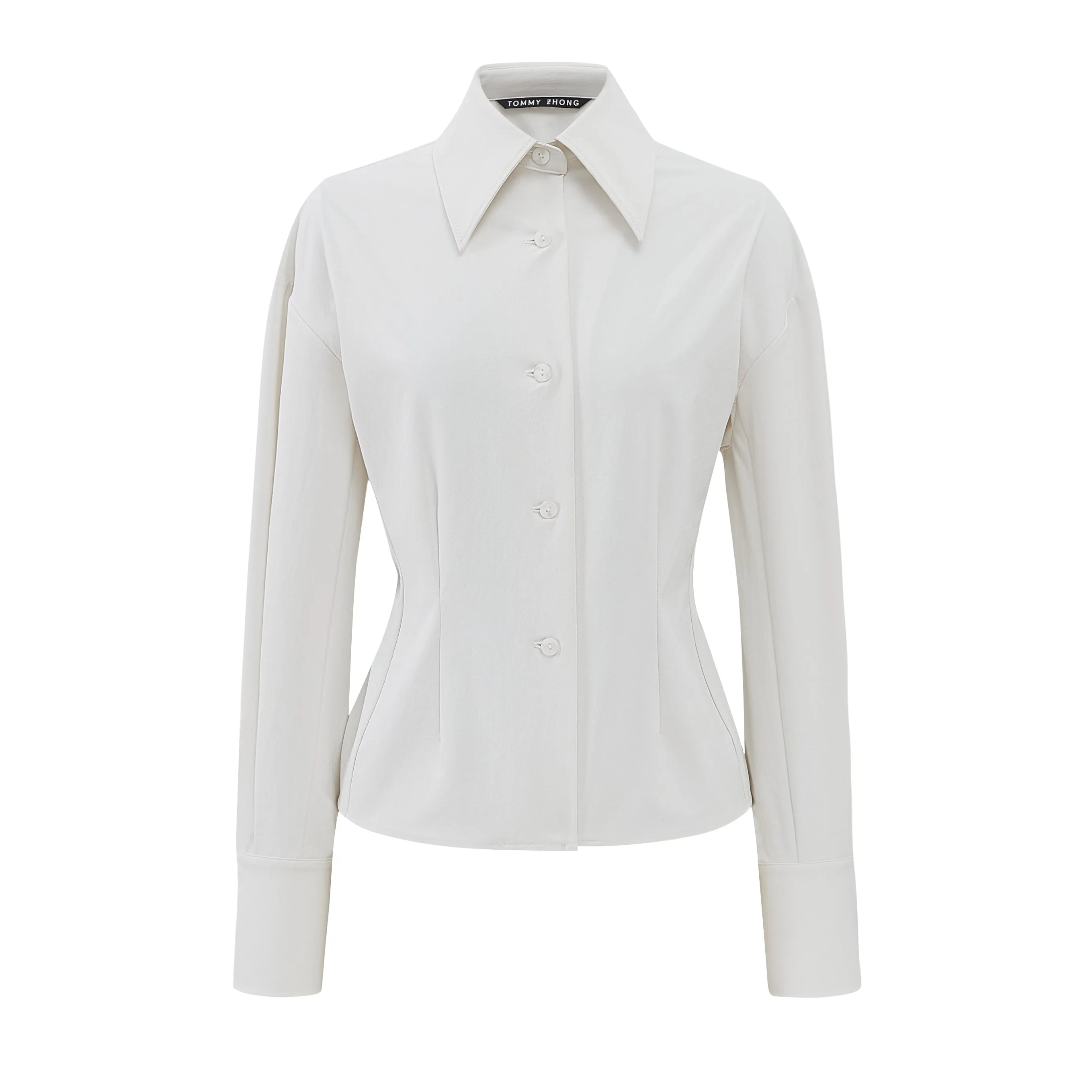 Cut out detail TZ shirt-Cream