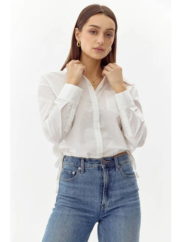 Greylin Eslee Poplin Drawstring Top
