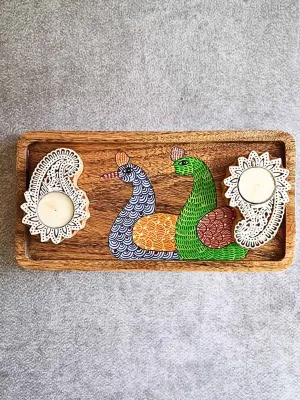 Hand painted Duck Wooden Tray and Combo Box
