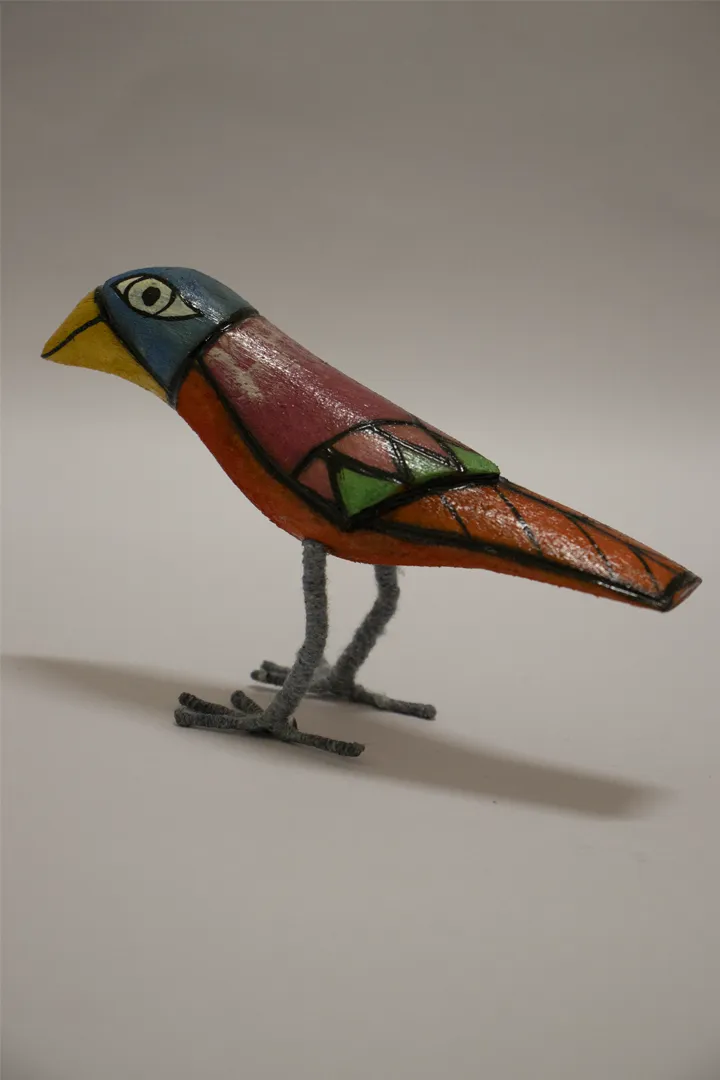 Neelkanth Handmade Wooden Birds Set Of 3 Multi