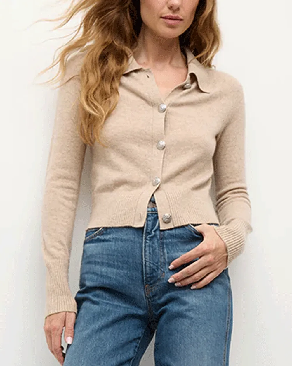 Oatmeal Chesire Cashmere Cardigan
