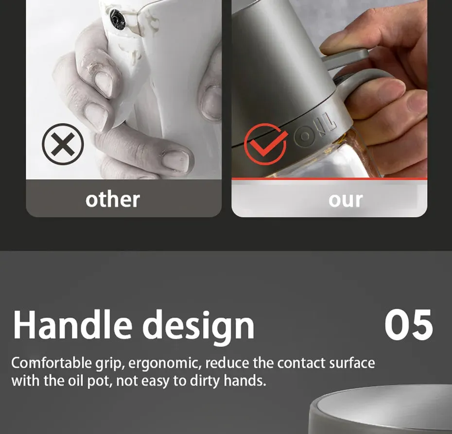 Oil Spray Bottle  with High Borosilicate Glass