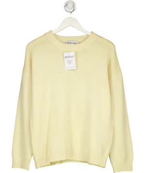 Orwell & Austen Yellow Crew Cashmere Wool Blend Sweater UK S