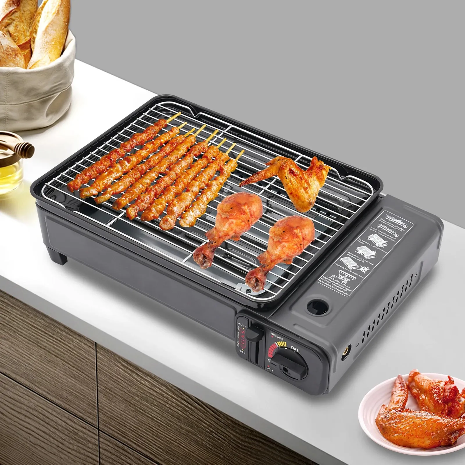 Portable BBQ Grill Short and Eye Catching Suitable for Camping Outdoor Cooking Needs Butane Gas Stove