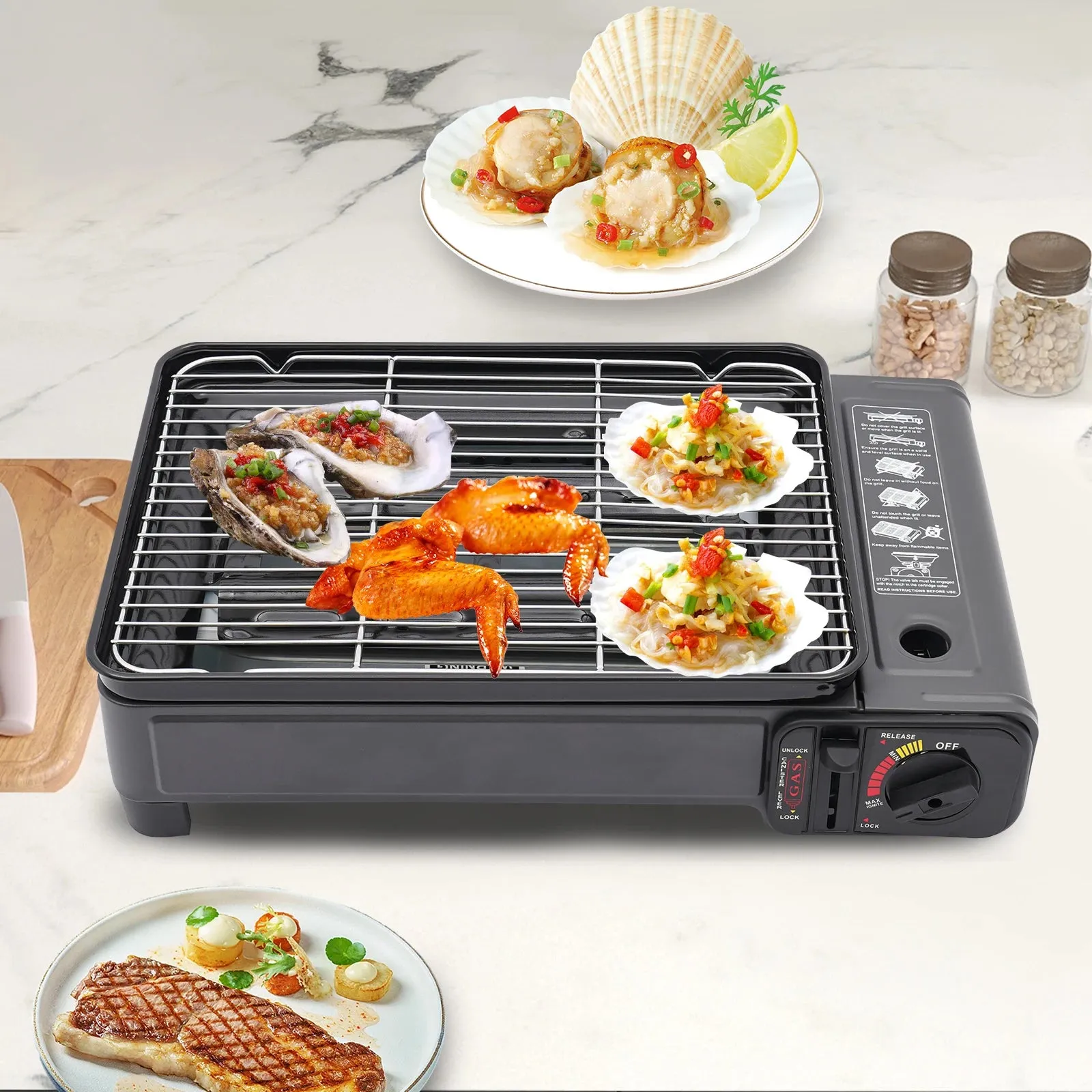 Portable BBQ Grill Short and Eye Catching Suitable for Camping Outdoor Cooking Needs Butane Gas Stove