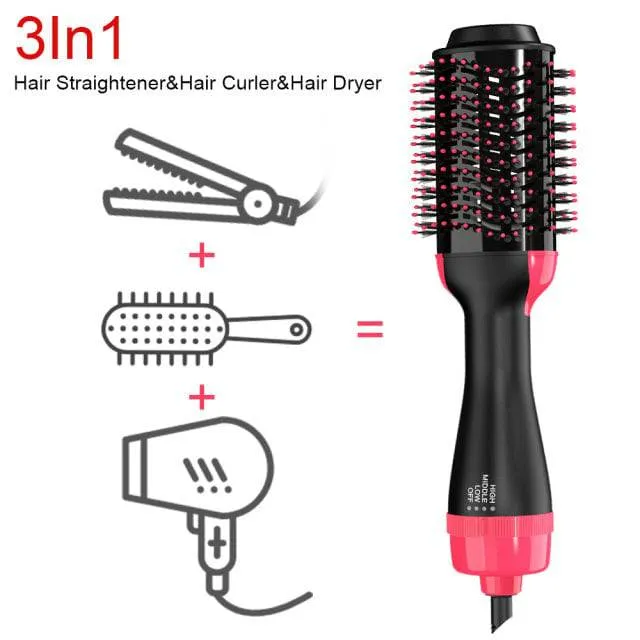 Professional Gold One Step Hair Dryer Brush 3 in 1 Multifunctional Hair Styling Tools