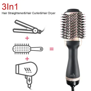 Professional Gold One Step Hair Dryer Brush 3 in 1 Multifunctional Hair Styling Tools