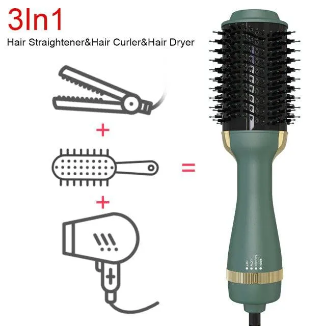 Professional Gold One Step Hair Dryer Brush 3 in 1 Multifunctional Hair Styling Tools