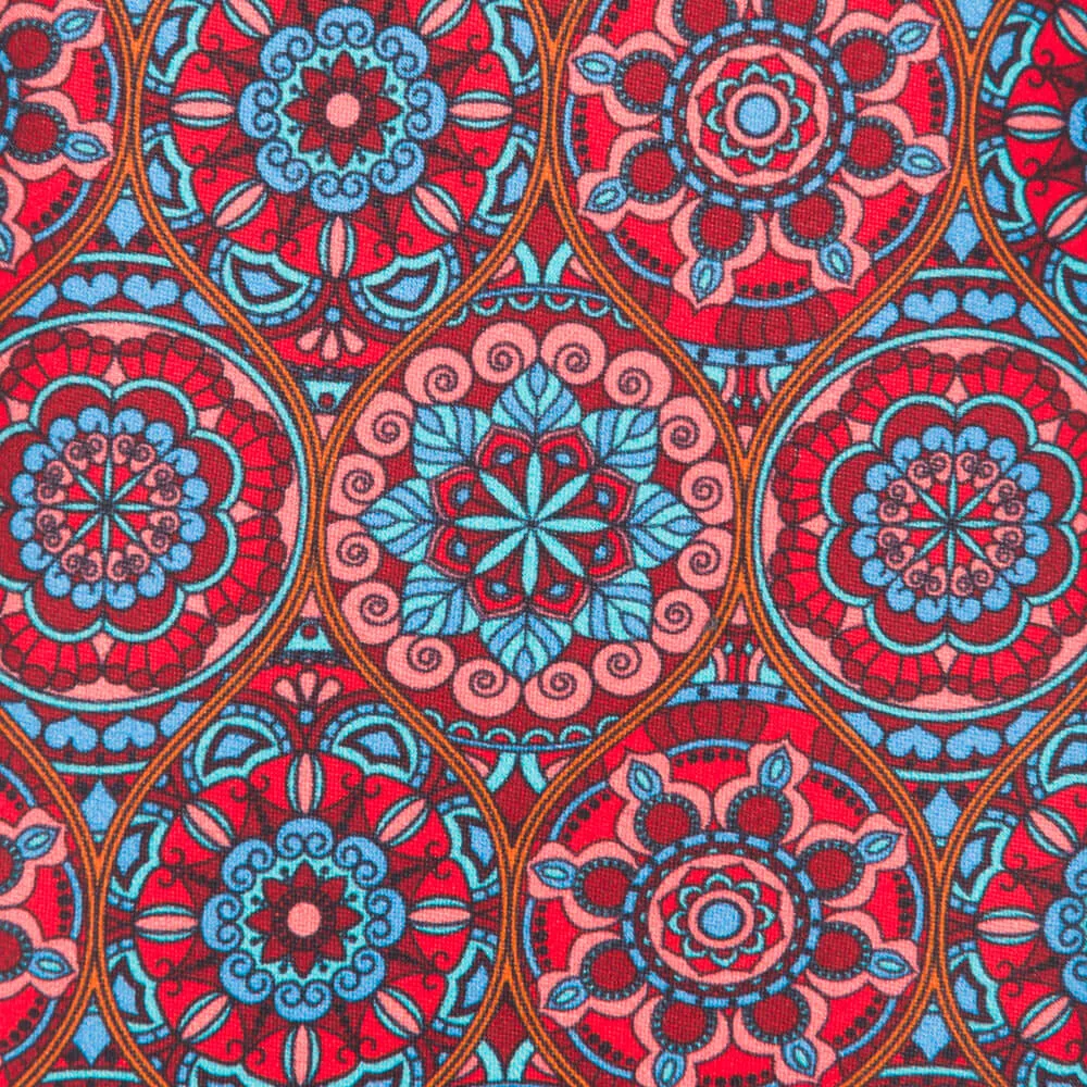 Red and Light Blue Chartres Cathedral Duchesse Silk Tie