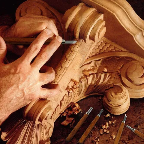Wood carving chisel 6pc set I Round Handle